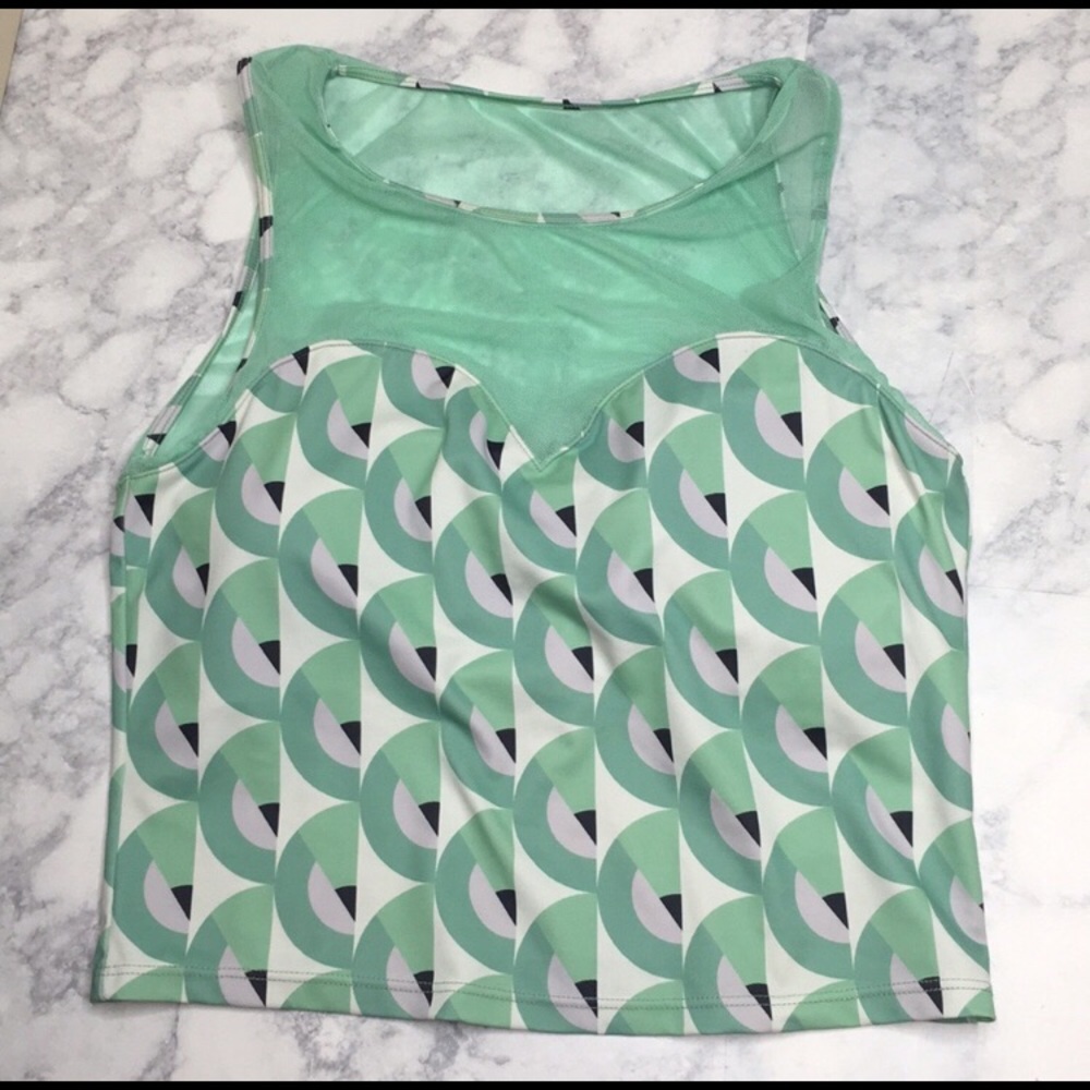 Netted Sweetheart Top